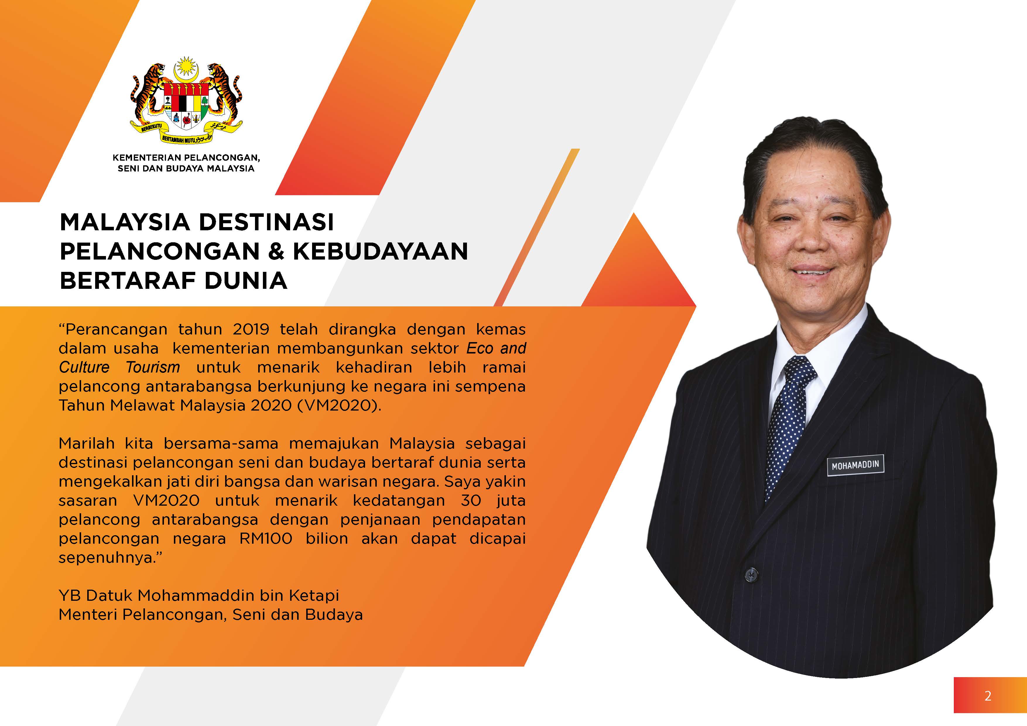 Menteri pelancongan malaysia 2021